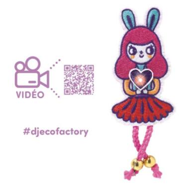 Набір для творчості Djeco Брошка Bunny Girl Factory E-text (DJ09320) фото №2