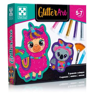Набір для творчості Vladi Toys Glitter Art Блискучі звірята VT4501-11, 5 флаконів із глітерами  фото №1