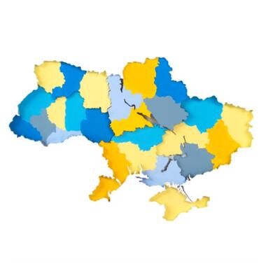 Набір для творчості Rosa Talent Картина 3D Мапа України ДВП 30х30 см (4823098531531) фото №1