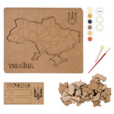 Набір для творчості Rosa Talent Мапа України 3D кольори металіки 30.5х37.5 см (4823098532521) фото №3