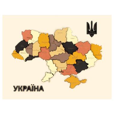 Набір для творчості Rosa Talent Мапа України 3D кольори металіки 30.5х37.5 см (4823098532521) фото №1