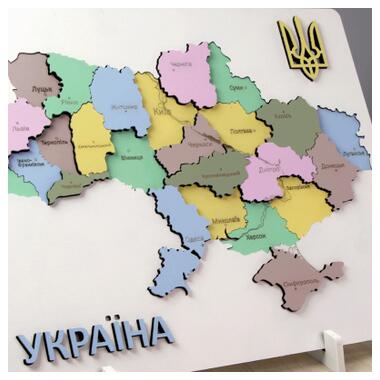 Набір для творчості Rosa Talent Мапа України 3D пастельні кольори 24.5х18.5 см (4823098532552) фото №2