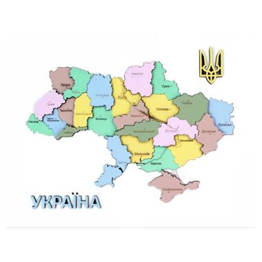 Набір для творчості Rosa Talent Мапа України 3D пастельні кольори 30.5х37.5 см (4823098532545) фото №1