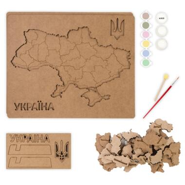Набір для творчості Rosa Talent Мапа України 3D пастельні кольори 30.5х37.5 см (4823098532545) фото №2