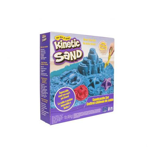 Кінетичний пісок Wacky-Tivities Kinetic Sand Замок із піску 454 г Блакитний формочки та лоток (71402B) фото №1