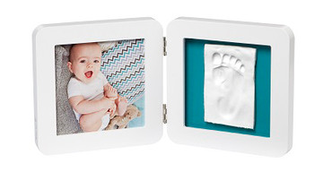Набір для створення відбитка ручки та ніжки малюка Baby Art Подвійна рамка Біла (3601097100) фото №2