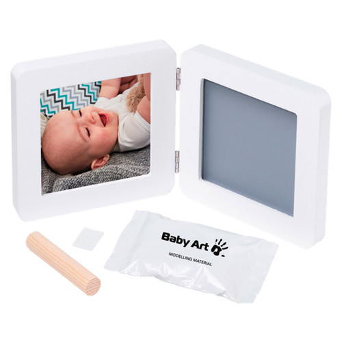 Набір для створення відбитка ручки та ніжки малюка Baby Art Подвійна рамка Біла (3601097100) фото №5