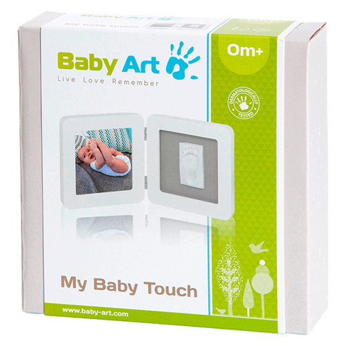Набір для створення відбитка ручки та ніжки малюка Baby Art Подвійна рамка Біла (3601097100) фото №6