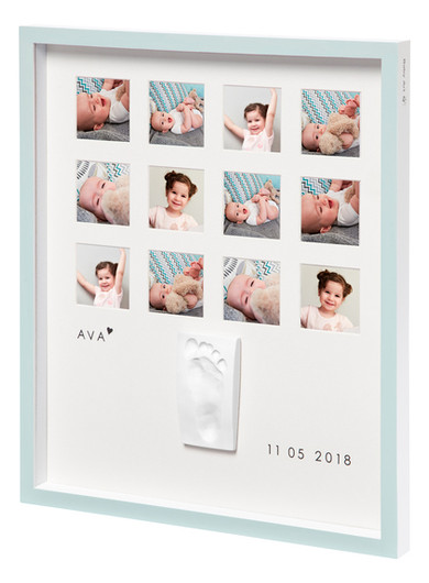 Набор для создания отпечатка ручки и ножки малыша Baby Art Рамка 1-й год Кристальная (3601094700) фото №1