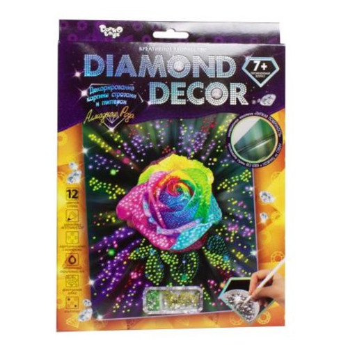 Набір для творчості Danko Toys Diamond Decor: Алмазна троянда (DD-01-05) фото №1