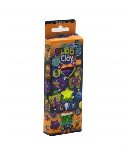 Набір для творчості Danko Toys Bubble Clay Fluoric (BBC-FL-6-01U) фото №1