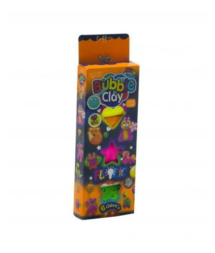 Набір для творчості Danko Toys Bubble Clay Fluoric (BBC-FL-6-02U) фото №1