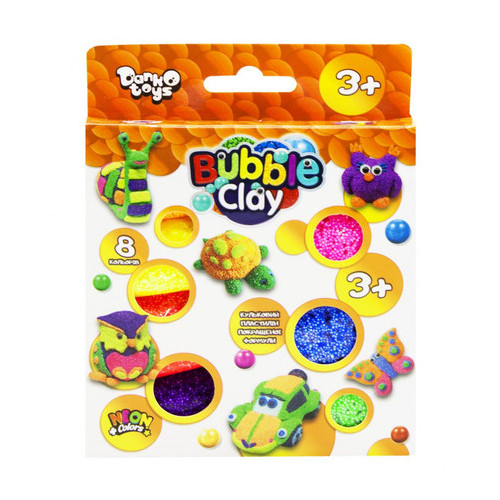 Креативное творчество Danko Toys Bubble Clay 8 кольорів укр (BBC-04-01U) фото №1