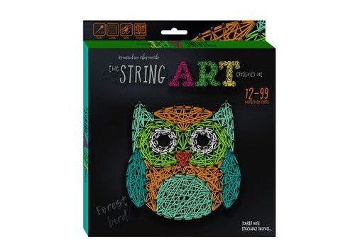 Набір творчої творчості Danko Toys String Art: Сова укр (STRA-01-02) фото №1