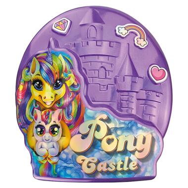 Креативна творчість Danko Toys Pony Castle BPS-01-01U(Violet) з м'якою іграшкою фото №1