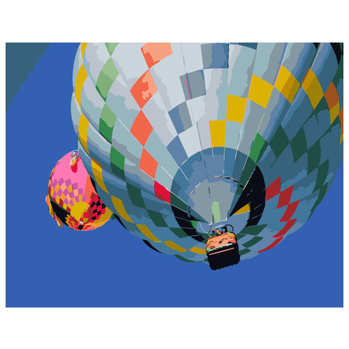 Картина за номерами Strateg ПРЕМІУМ Яскраві повітряні кулі розміром 40х50 см (GS304) фото №1
