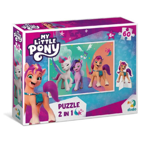 Дитячі Пазли DoDo Toys My Little Pony Санні, Піпп та Зіпп 200138 60 елементів, з фігуркою фото №1