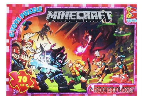 Пазли Gtoys Minecraft 70 елементів (MC782) фото №1