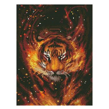 Алмазна мозаїка Rainbow Art Вогняний тигр EJ1403 40х30 см  фото №1