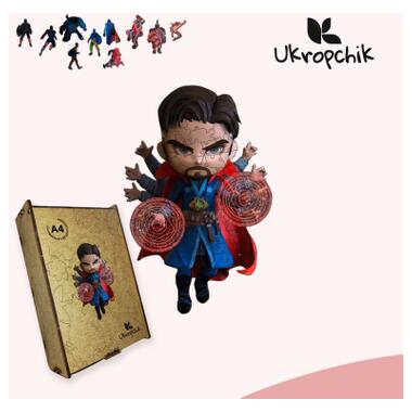 Пазл Ukropchik дерев'яний Супергерой Стрендж size - L в коробці з набором-рамкою (Doctor Strange Superhero A3) фото №5