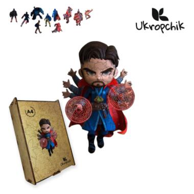 Пазл Ukropchik дерев'яний Супергерой Стрендж size - L в коробці з набором-рамкою (Doctor Strange Superhero A3) фото №1