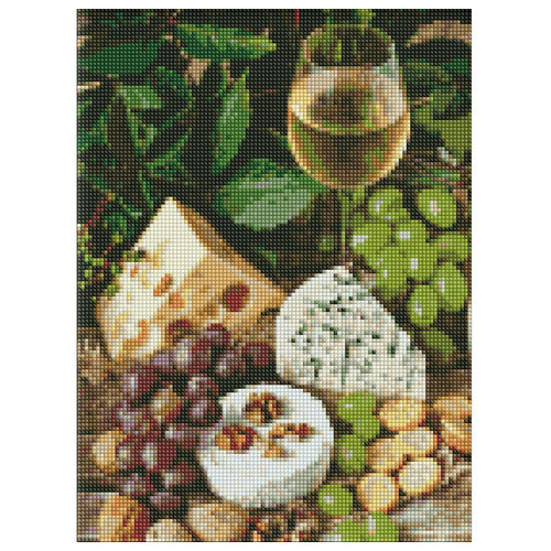 Алмазна мозаїка Ідейка Біле вино з сиром AMO7378 фото №2