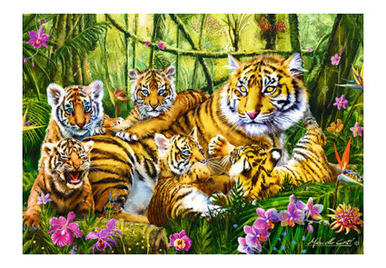 Пазл Trefl Сім'я тигрів. Марчелло Корті 500 елементів (37350) фото №2