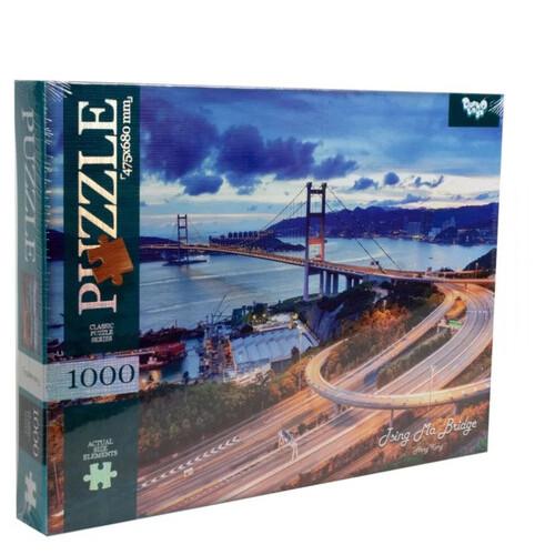 Пазл Danko Toys Міст Цинма Гонконг C1000-10-08 1000 елементів фото №1