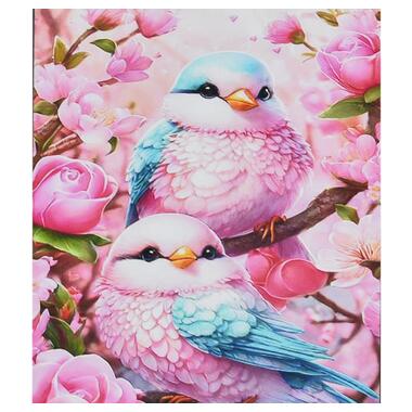 Алмазна мозаїка Strateg ПРЕМІУМ Рожеві крила розміром 30х40 см (HEG88152) фото №1