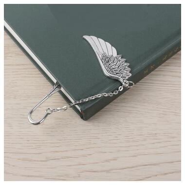 Закладка для книг металева Крило Ангела MRBookmark сріблястий фото №2