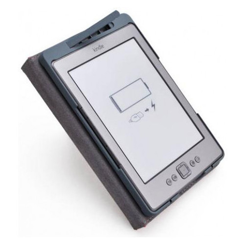 Кожаный чехол с LED подсветкой для Kindle 5/Kindle 4 Синий (MB28863) фото №2