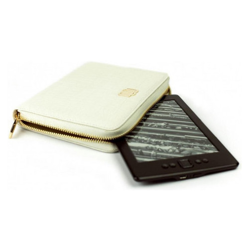 Универсальный кожаный чехол Wallet Style для планшетов/книг Satin White (MB30465) фото №4