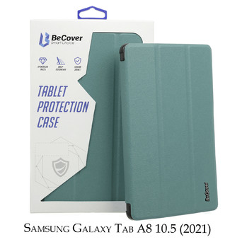 Чохол-книжка BeCover Smart Case для Samsung Galaxy Tab A8 10.5 (2021) SM-X200 / SM-X205 Dark Green (707263) фото №2