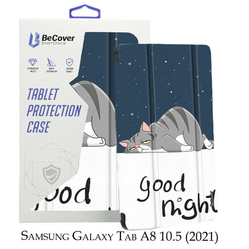 Чехол-книжка BeCover Smart Case для Samsung Galaxy Tab A8 10.5 (2021) SM-X200 / SM-X205 Good Night (707273) фото №1
