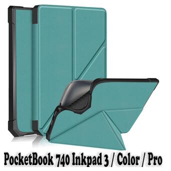 Обкладинка Ultra Slim Origami BeCover для PocketBook 740 Inkpad 3 / Color / Pro Dark Green (707453) фото №6