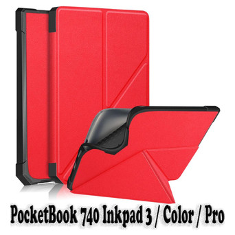 Ultra Slim Origami BeCover для PocketBook 740 Inkpad 3 / Color / Pro Red (707457) фото №2