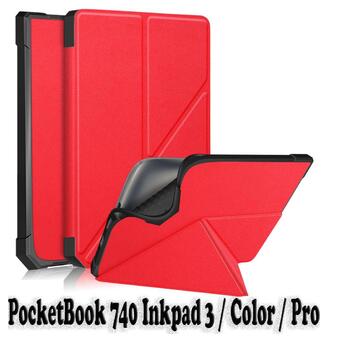 Ultra Slim Origami BeCover для PocketBook 740 Inkpad 3 / Color / Pro Red (707457) фото №6