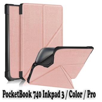 Ultra Slim Origami BeCover для PocketBook 740 Inkpad 3 / Color / Pro Rose Gold (707456) фото №6