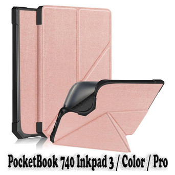 Ultra Slim Origami BeCover для PocketBook 740 Inkpad 3 / Color / Pro Rose Gold (707456) фото №2