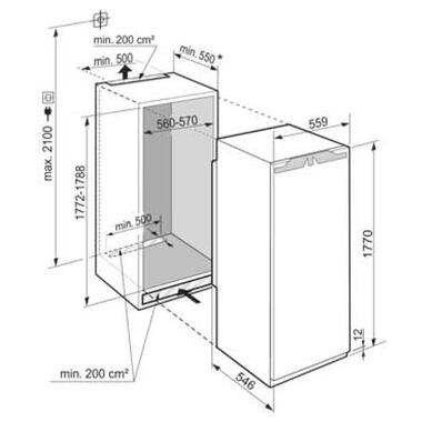 Холодильна камера вбудована Liebherr, 177x55.9х54.6, 291л, А++, ST, диспл внутр., BioFresh, білий (IRBD5150) фото №10