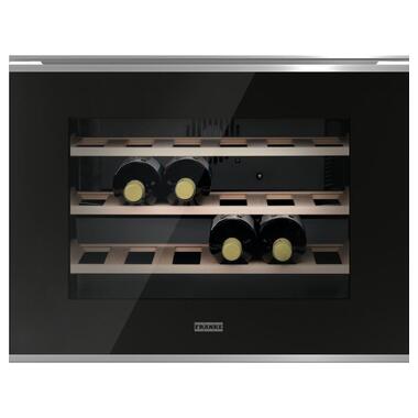 Холодильник для вина FMY 24 WCR XS, Mythos, нерж. сталь/чорне скло, 24 пляшки (131.0669.345)  фото №1