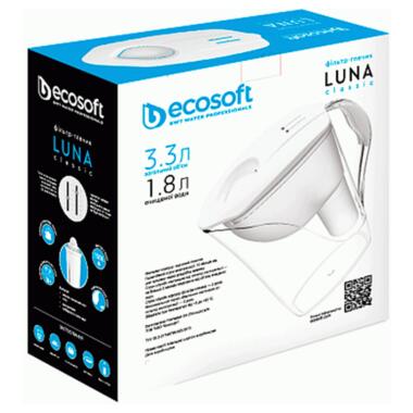Фільтр Ecosoft Фільтр-глечик Luna Classic білий 3,3 л. 5904870070659 фото №4