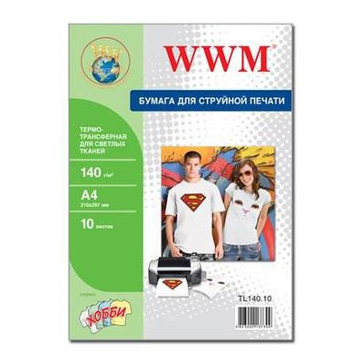 Папір WWM A4 Termotransfers/White (TL140.10) фото №1