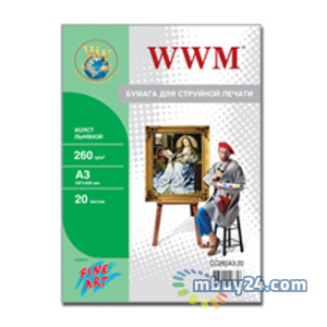 Папір WWM 260g/m2, A3, 20л (CC260A3.20) фото №1