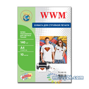 Папір WWM 140g/m2, A4, 10л (TL140.10) фото №1