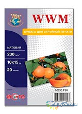 Папір WWM 230g/m2, 100х150 мм, 20л (M230.F20) фото №1