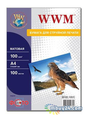 Папір WWM матовий 100g/m, 100л, A4 (M100.100//M100.100/С) фото №1