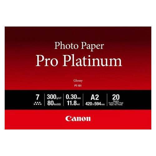 Папір Canon A2 Pro Platinum Photo Paper PT-101 20с. (2768B067) фото №1