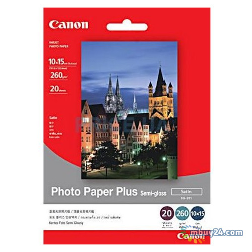 Папір Canon Photo Paper Plus Напівглянсовий SG-201 10x15см, 50л (1686B015) фото №1