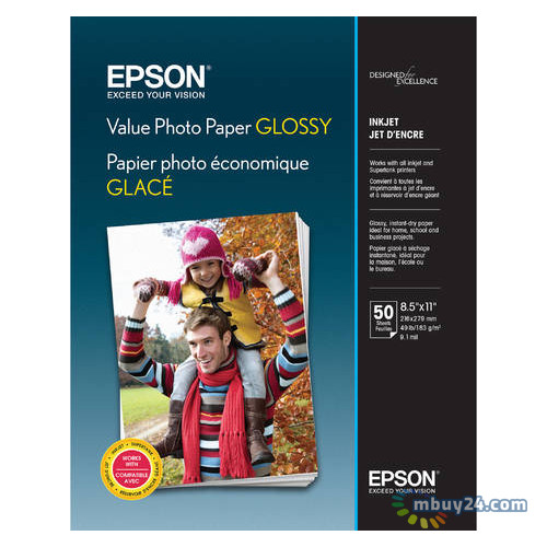Папір Epson A4 Value Glossy Photo Paper 50 л. фото №1